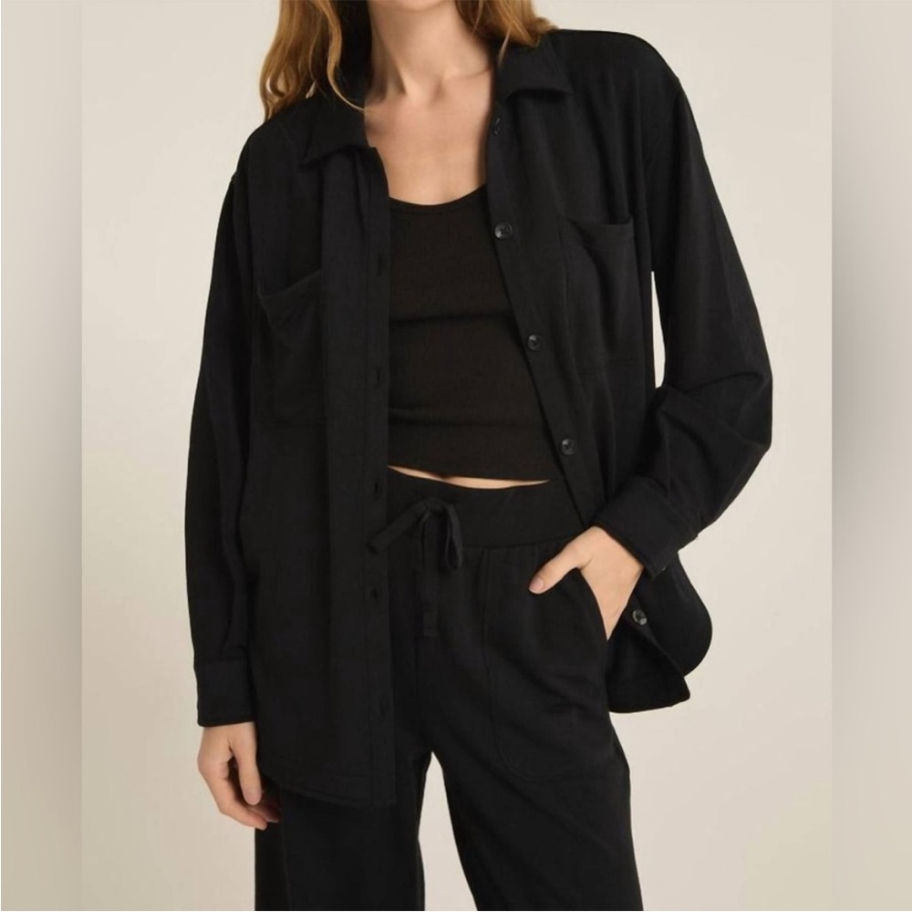 NWT Z Supply LAYOVER MODAL FLEECE BUTTON UP SHIRT
